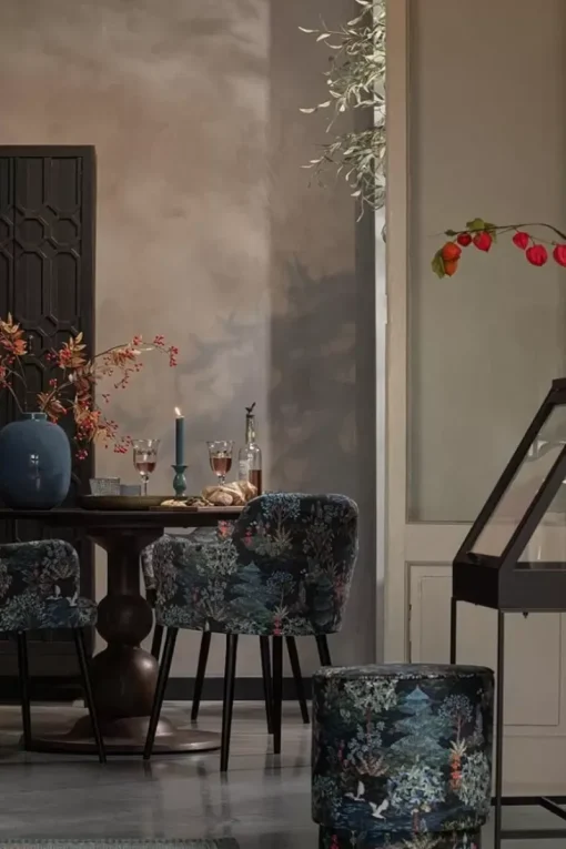 Pip Studio Hocker Und Stühle|Hocker Medium Pip Garden Dunkelblau