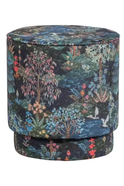 Pip Studio Hocker Und Stühle|Hocker Medium Pip Garden Dunkelblau