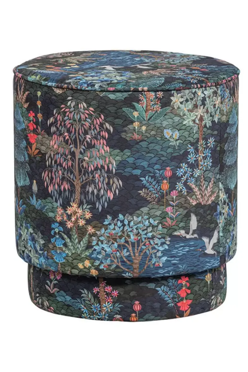 Pip Studio Hocker Und Stühle|Hocker Medium Pip Garden Dunkelblau