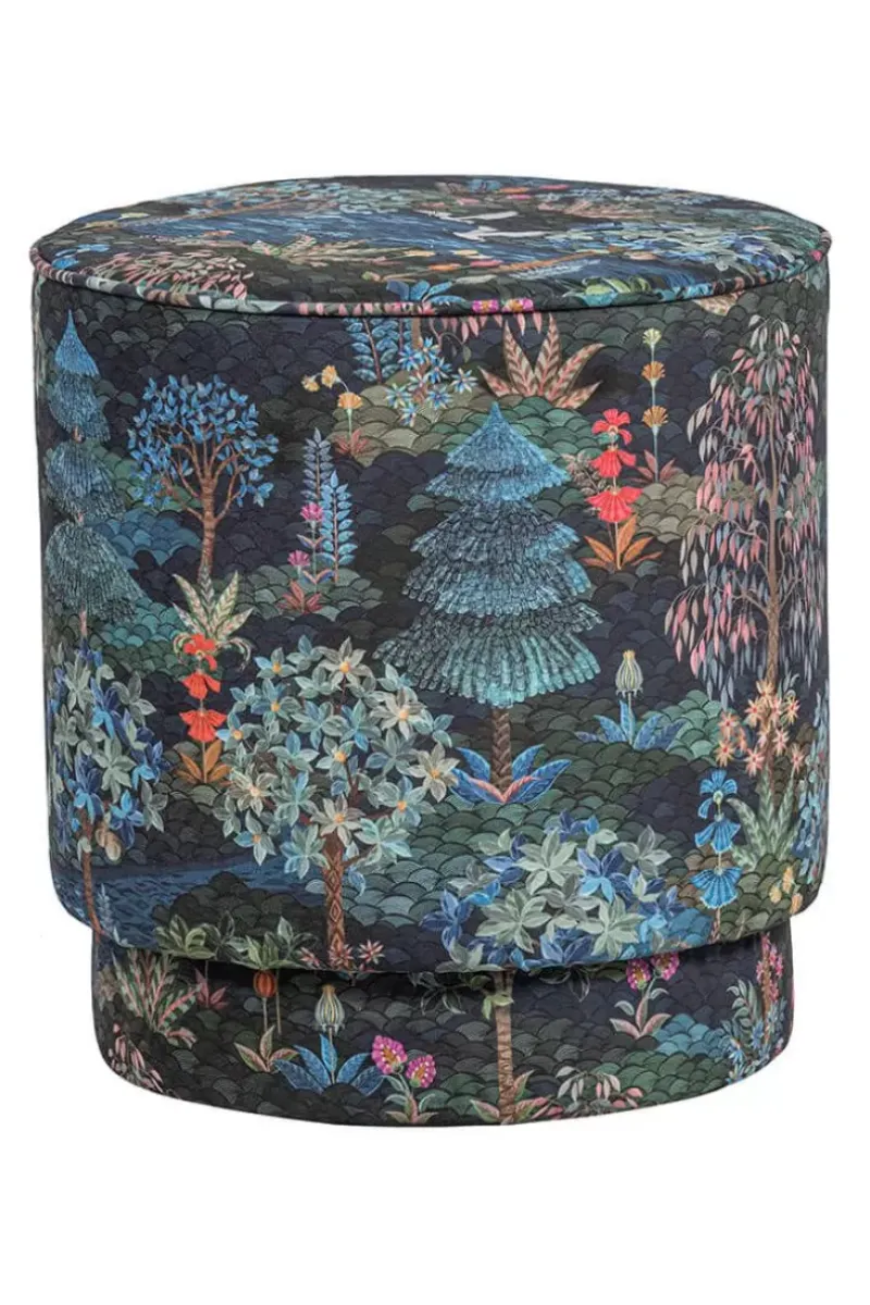 Pip Studio Hocker Und Stühle|Hocker Medium Pip Garden Dunkelblau