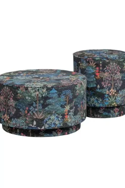 Pip Studio Hocker Und Stühle|Hocker Medium Pip Garden Dunkelblau