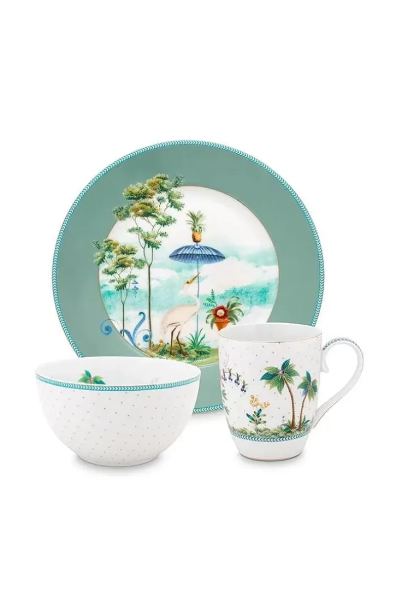 Pip Studio Porzellan Sets|Jolie Fruhstuck Set/3 Blau