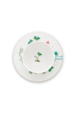 Pip Studio Porzellan Sets|Jolie Set/2 Cappuccino Tasse & Untertasse Dots Gold