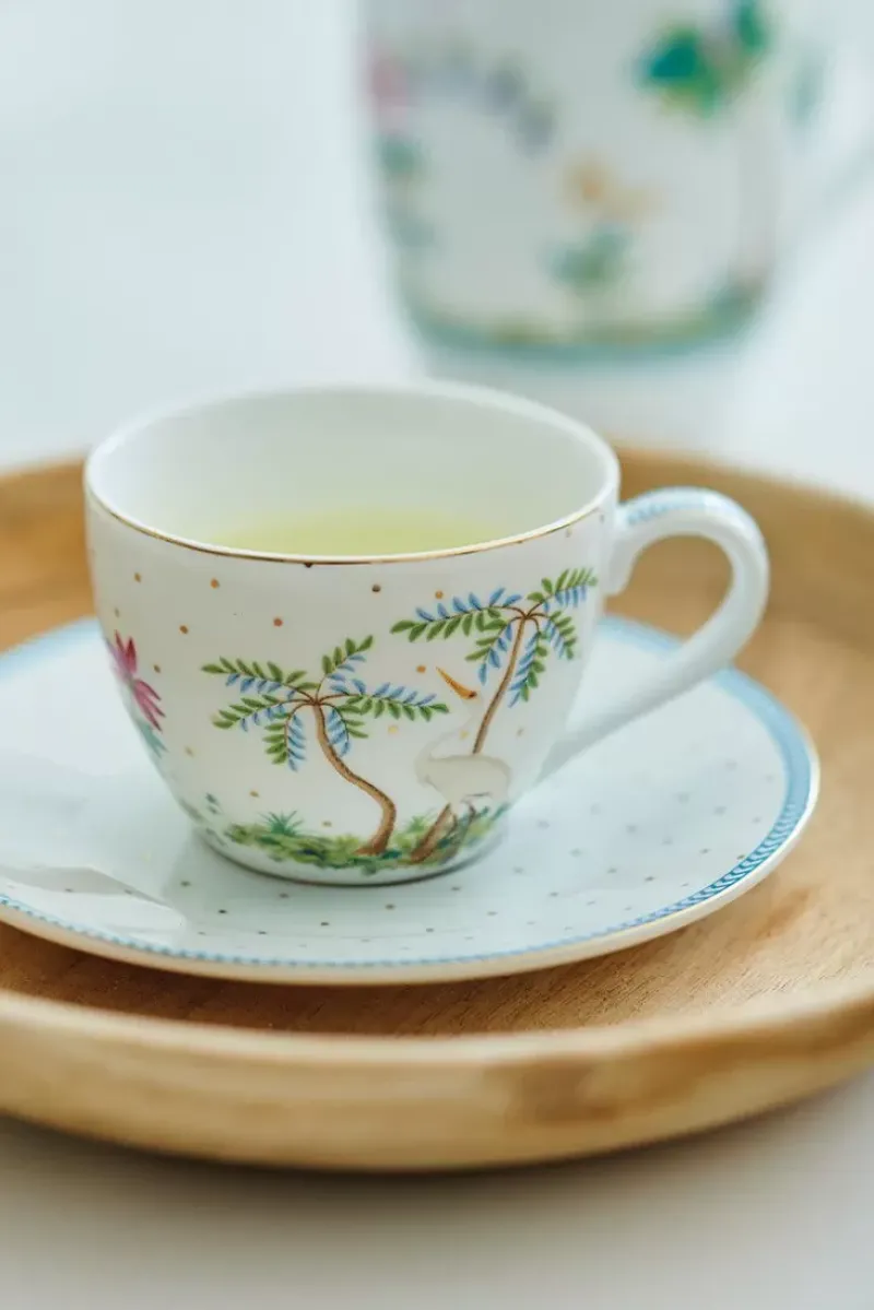 Pip Studio Porzellan Sets|Jolie Set/2 Espresso Tasse & Untertasse Dots Gold