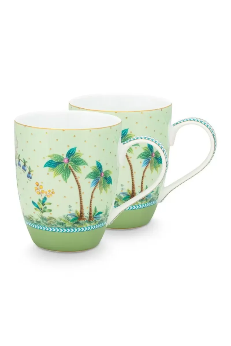 Pip Studio Porzellan Sets|Jolie Set/2 Tassen Gross Goldene Punkte