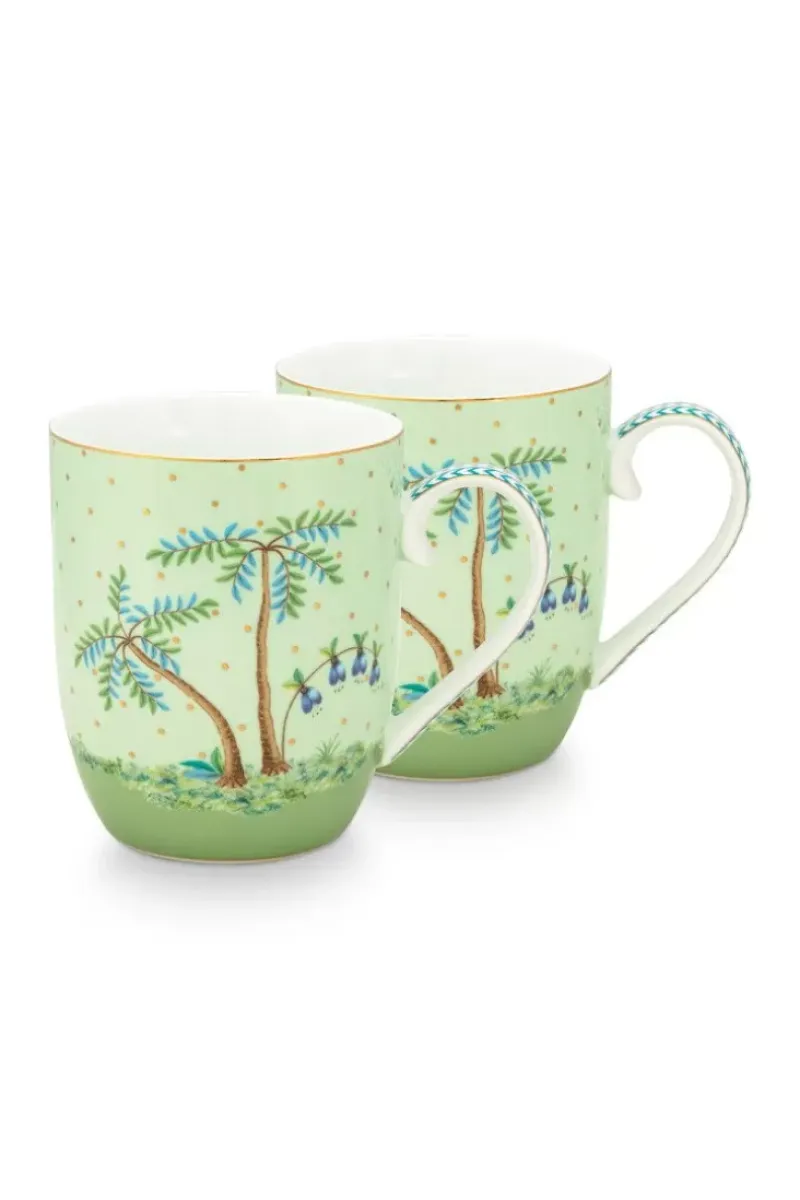 Pip Studio Porzellan Sets|Jolie Set/2 Tassen Klein Goldene Punkte