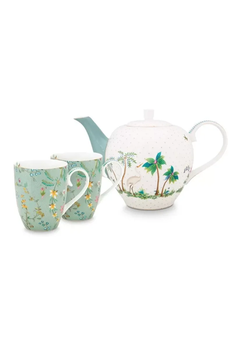 Pip Studio Porzellan Sets|Jolie Set/3 Tee Set Gross Flowers