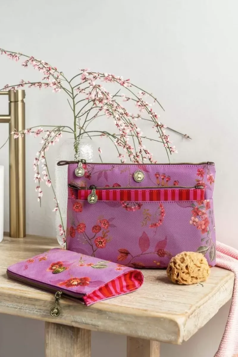 Pip Studio Beautycases|Kosmetiktasche Kawai Flower Fuchsia