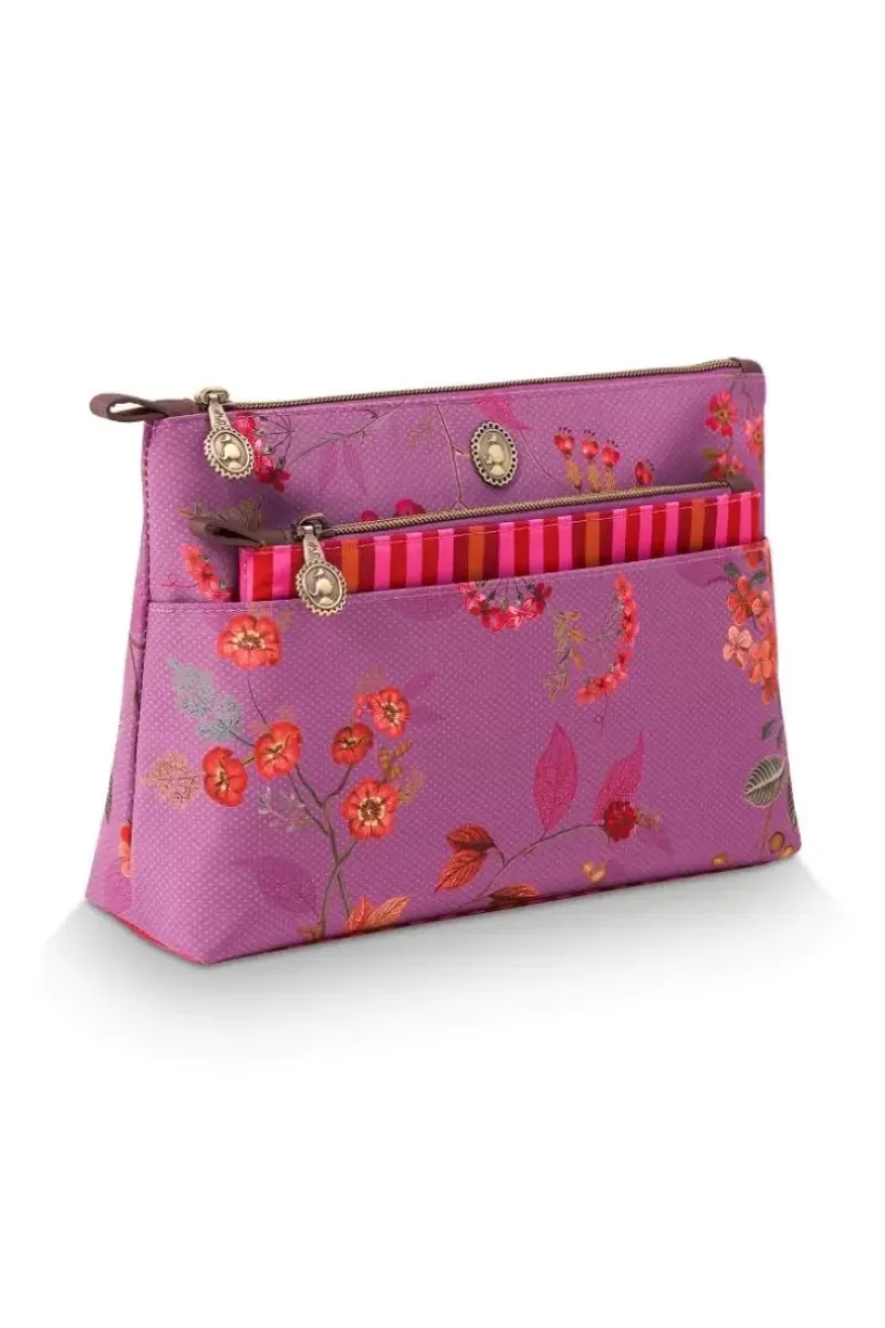 Pip Studio Beautycases|Kosmetiktasche Kawai Flower Fuchsia