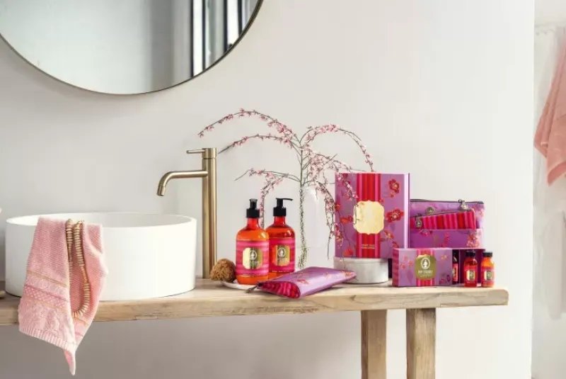 Pip Studio Beautycases|Kosmetiktasche Kawai Flower Fuchsia