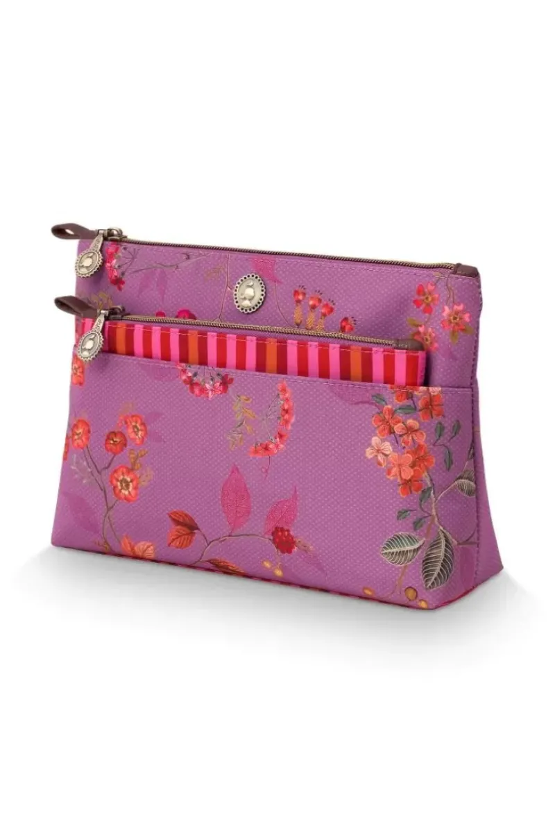 Pip Studio Beautycases|Kosmetiktasche Kawai Flower Fuchsia