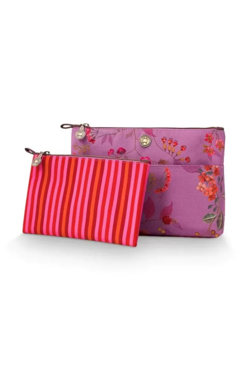 Pip Studio Beautycases|Kosmetiktasche Kawai Flower Fuchsia