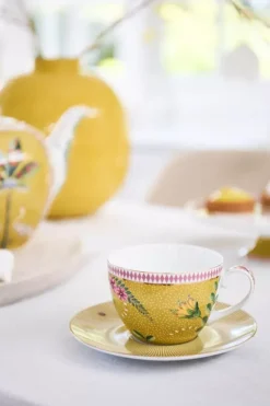Pip Studio Tasse & Untertasse|La Majorelle Cappuccino Tasse & Untertasse Gelb