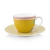 Pip Studio Tasse & Untertasse|La Majorelle Espresso Tasse & Untertasse Gelb