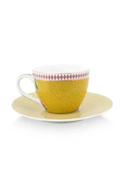 Pip Studio Tasse & Untertasse|La Majorelle Espresso Tasse & Untertasse Gelb