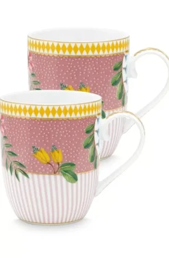 Pip Studio Kaffeetassen|La Majorelle Set/2 Tassen Klein Rosa