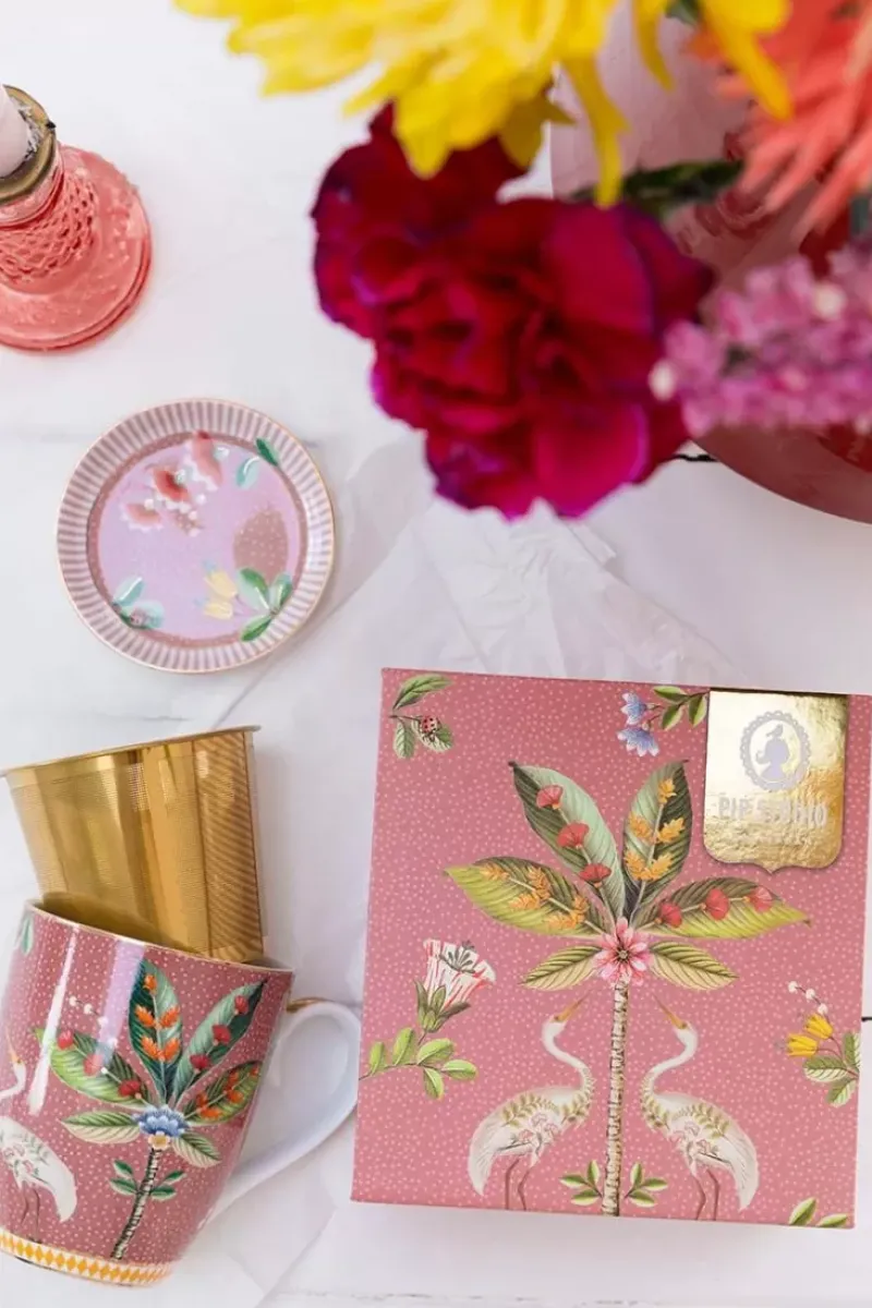 Pip Studio Tee-Ei Medaillon|La Majorelle Tee Fur Einen Rosa