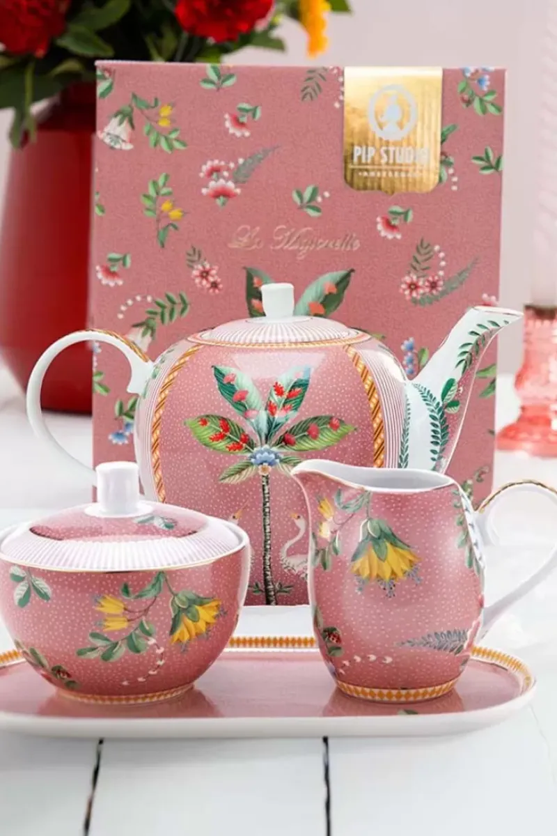 Pip Studio Teekannen|La Majorelle Tee Set/4 Rosa