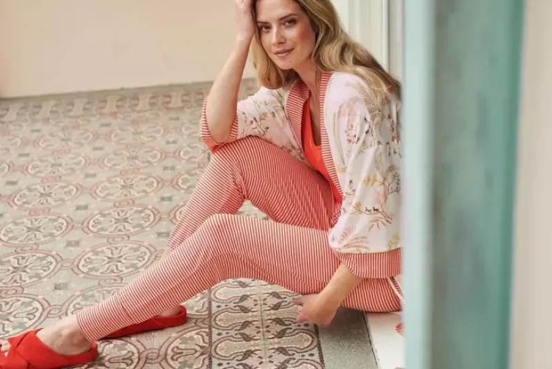 Pip Studio Hosen|Lange Hose Little Sumo Stripe Koralle