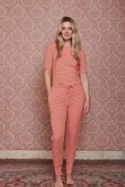 Pip Studio Hosen|Lange Hose Little Sumo Stripe Koralle