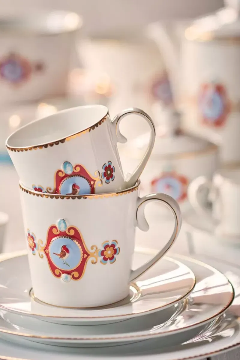 Pip Studio Porzellan Sets|Love Birds Fruhstuck Set/7 Weis