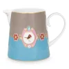 Pip Studio Milchkännchen|Love Birds Kanne Gross Blau/Khaki