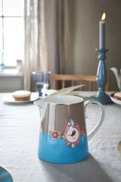 Pip Studio Milchkännchen|Love Birds Kanne Gross Blau/Khaki