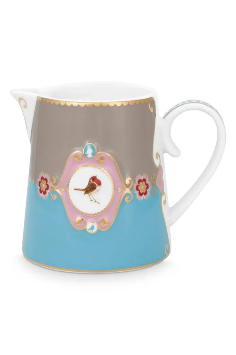 Pip Studio Milchkännchen|Love Birds Kanne Klein Blau/Khaki