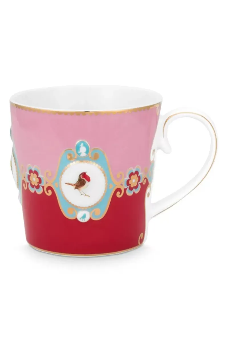 Pip Studio Kaffeetassen|Love Birds Tasse Gross Rot/Rosa