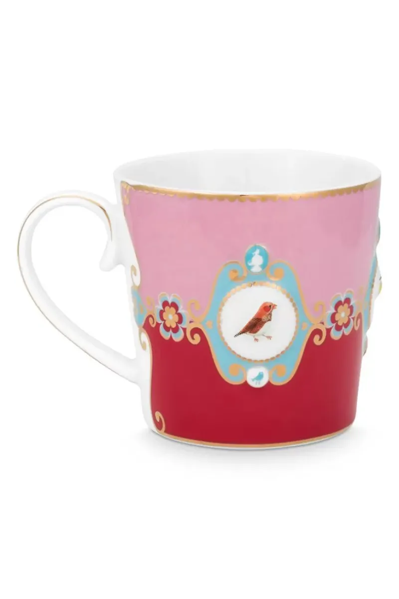 Pip Studio Kaffeetassen|Love Birds Tasse Gross Rot/Rosa
