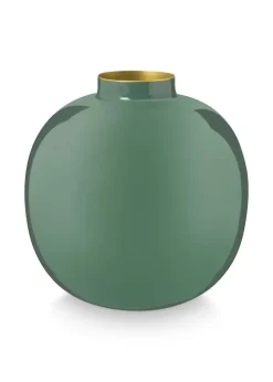 Pip Studio Grose Vasen|Metall Vase Dunkel 23 Cm