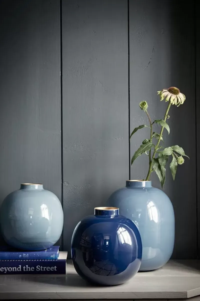 Pip Studio Grose Vasen|Metall Vase Hell 23 Cm