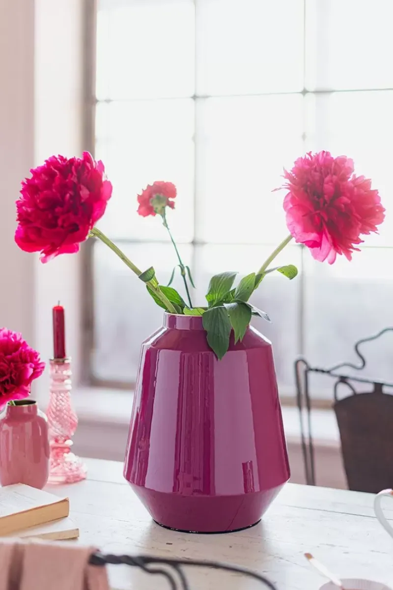 Pip Studio Grose Vasen|Metall Vase Rosa 29 Cm