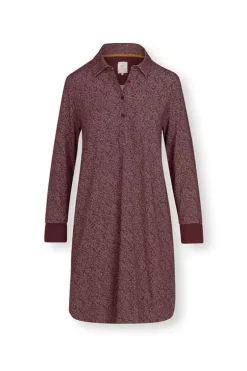 Pip Studio Nachthemden|Nachthemd Lange Armel Leafy Dots Terra