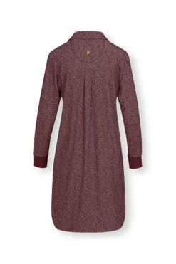 Pip Studio Nachthemden|Nachthemd Lange Armel Leafy Dots Terra