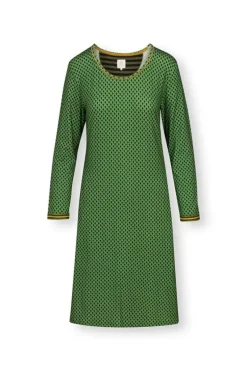 Pip Studio Nachthemden|Nachthemd Lange Armel Suki Dunkelgrun