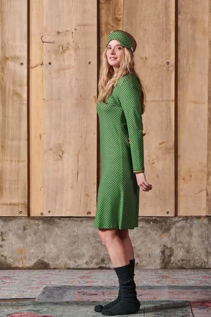 Pip Studio Nachthemden|Nachthemd Lange Armel Suki Dunkelgrun