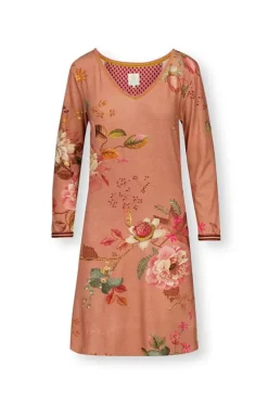 Pip Studio Nachthemden|Nachthemd Lange Armel Tokyo Bouquet Terra