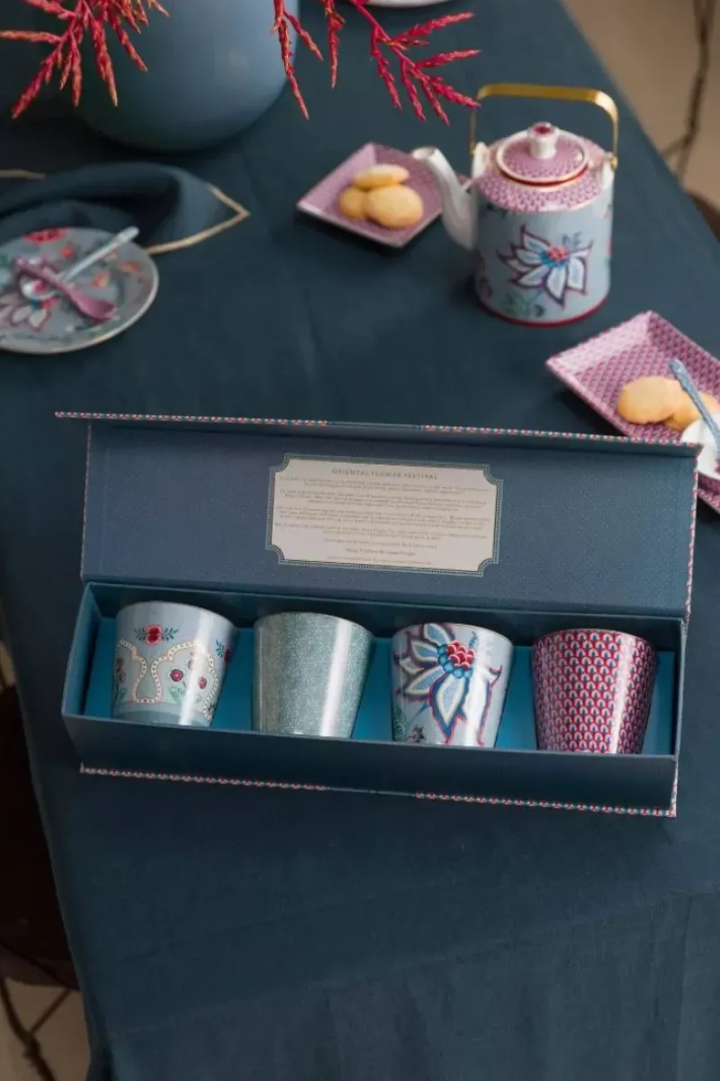 Pip Studio Porzellan Sets|Oriental Flower Festival Set/4 Tassen