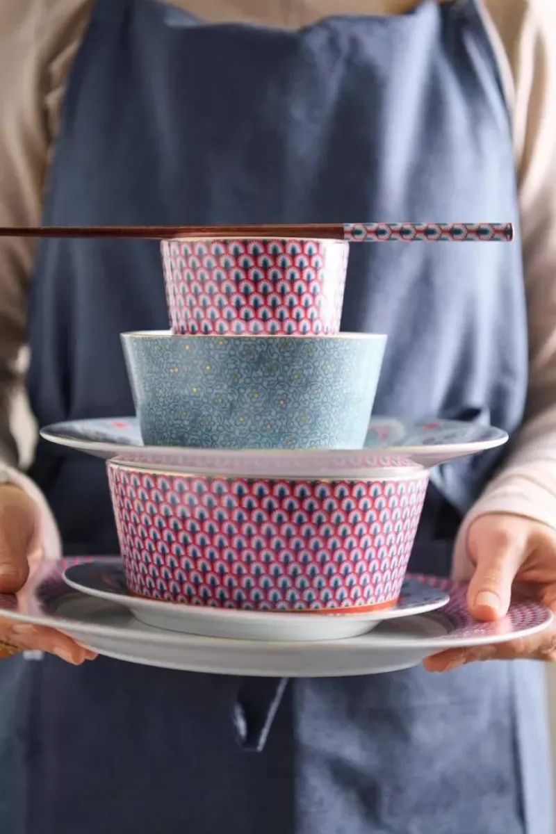 Pip Studio Porzellan Sets|Oriental Flower Festival Set/4 Schalen 12Cm