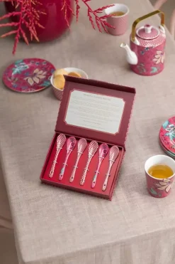 Pip Studio Porzellan Sets|Oriental Flower Festival Set/6 Teeloffel Dunkel