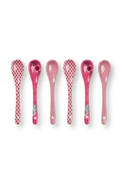 Pip Studio Porzellan Sets|Oriental Flower Festival Set/6 Teeloffel Dunkel