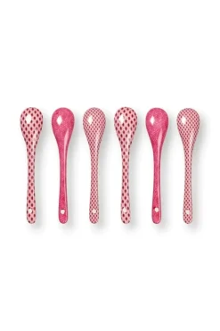 Pip Studio Porzellan Sets|Oriental Flower Festival Set/6 Teeloffel Dunkel