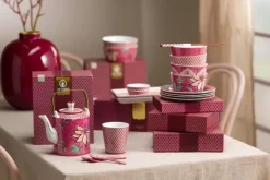 Pip Studio Porzellan Sets|Oriental Flower Festival Set/4 Schalen Dunkel 12Cm