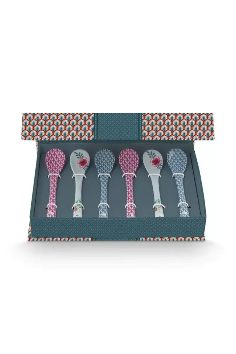 Pip Studio Porzellan Sets|Oriental Flower Festival Set/6 Teeloffel