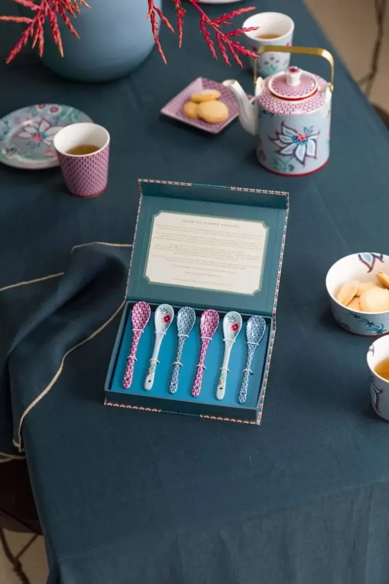 Pip Studio Porzellan Sets|Oriental Flower Festival Set/6 Teeloffel