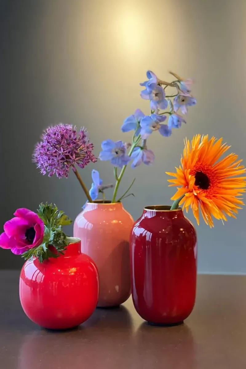 Pip Studio Sale Kleine Vasen|Ovale Mini Vase Rot 14 Cm