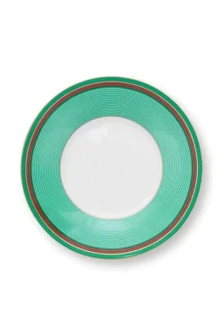 Pip Studio Tasse & Untertasse|Pip Chique Stripes Cappuccino Tasse & Untertasse Rosa/Grun