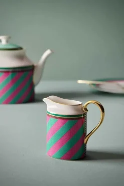 Pip Studio Milchkännchen|Pip Chique Stripes Kanne Klein Rosa/Grun