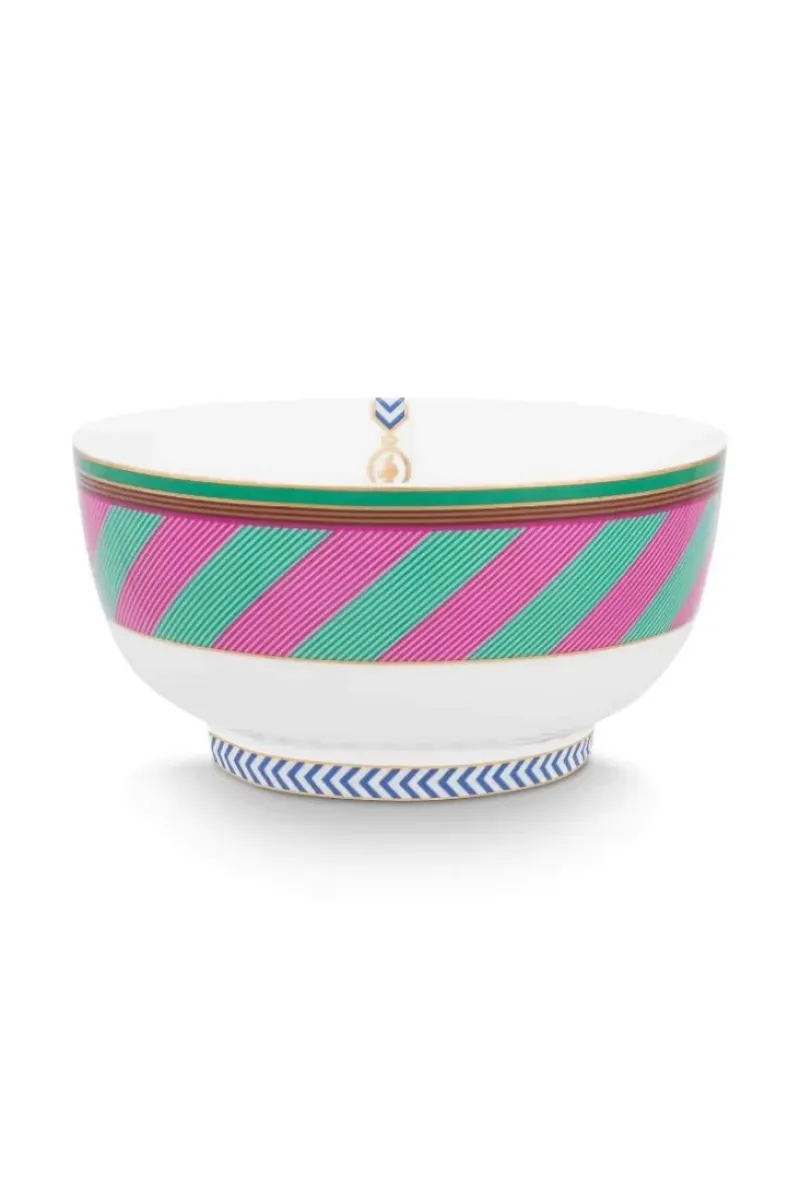 Pip Studio Schalen|Pip Chique Stripes Schale Rosa/Grun 15.5Cm